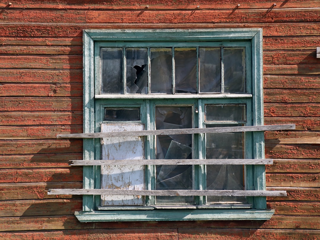 a window with bars on the outside of it