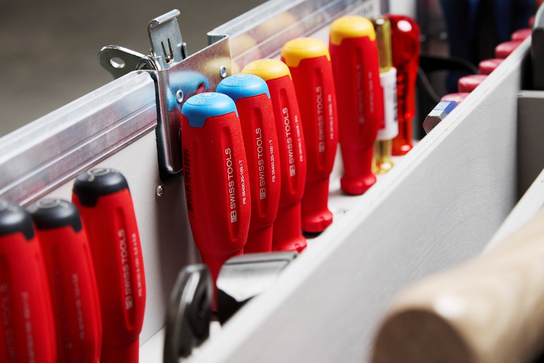Tools neatly organized in a toolbox.